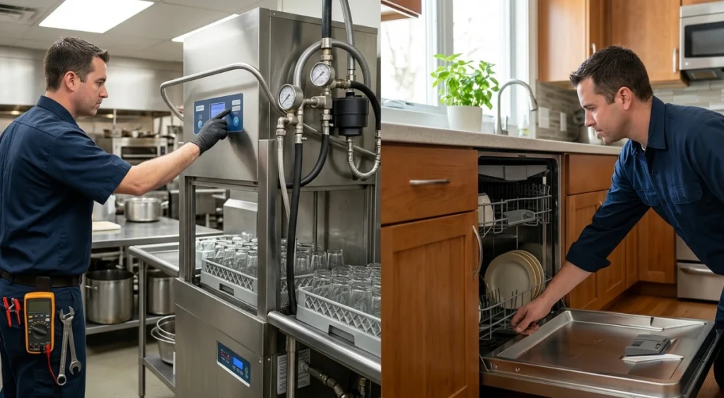 Commercial vs residential dishwasher repair in Naperville